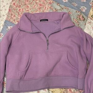 Lavender Half-Zip Fleece Pullover